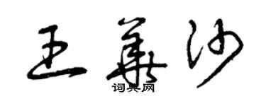 曾庆福王华沙草书个性签名怎么写