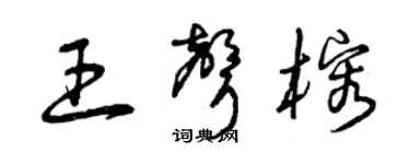 曾庆福王声榕草书个性签名怎么写