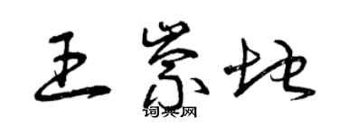 曾庆福王崇地草书个性签名怎么写
