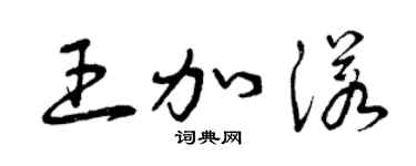 曾庆福王加诺草书个性签名怎么写