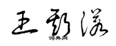 曾庆福王斯诺草书个性签名怎么写