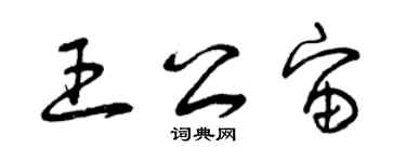 曾庆福王公宙草书个性签名怎么写