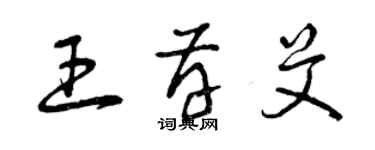 曾庆福王存艾草书个性签名怎么写