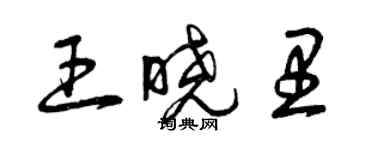 曾庆福王晓里草书个性签名怎么写
