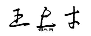 曾庆福王上才草书个性签名怎么写