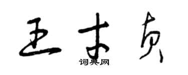 曾庆福王才贞草书个性签名怎么写