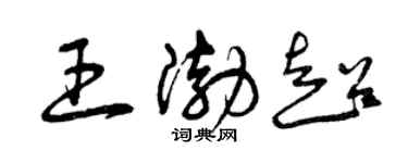 曾庆福王渤超草书个性签名怎么写