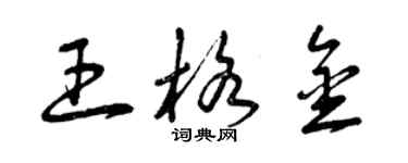 曾庆福王格金草书个性签名怎么写