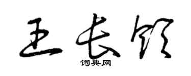 曾庆福王长领草书个性签名怎么写