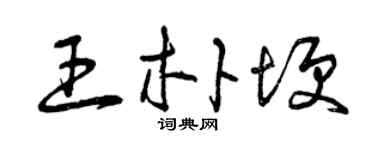 曾庆福王朴埂草书个性签名怎么写
