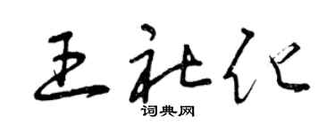 曾庆福王社化草书个性签名怎么写