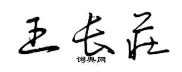 曾庆福王长庄草书个性签名怎么写