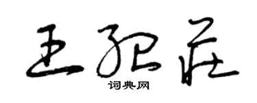 曾庆福王纪庄草书个性签名怎么写