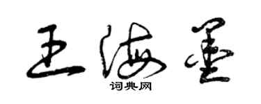 曾庆福王海墨草书个性签名怎么写