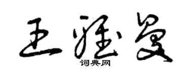 曾庆福王雅曼草书个性签名怎么写