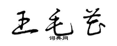 曾庆福王毛花草书个性签名怎么写