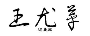 曾庆福王尤苹草书个性签名怎么写