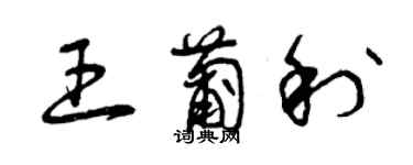 曾庆福王葡利草书个性签名怎么写