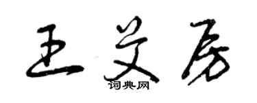 曾庆福王艾房草书个性签名怎么写