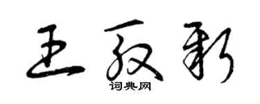 曾庆福王殷新草书个性签名怎么写