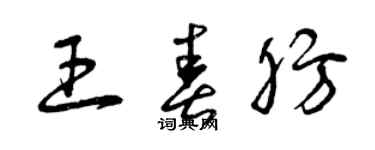 曾庆福王春肪草书个性签名怎么写