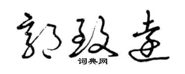曾庆福郭致远草书个性签名怎么写