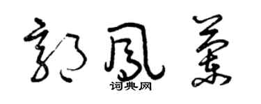 曾庆福郭凤兰草书个性签名怎么写