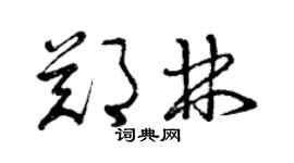 曾庆福郑林草书个性签名怎么写