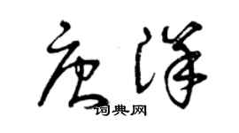 曾庆福唐洋草书个性签名怎么写