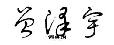曾庆福曾泽宇草书个性签名怎么写
