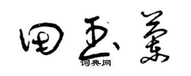 曾庆福田玉兰草书个性签名怎么写