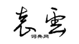 曾庆福袁云草书个性签名怎么写