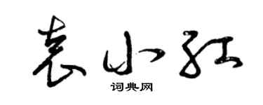 曾庆福袁小红草书个性签名怎么写