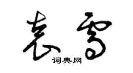 曾庆福袁雪草书个性签名怎么写
