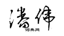 曾庆福潘伟草书个性签名怎么写