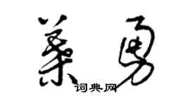 曾庆福叶勇草书个性签名怎么写