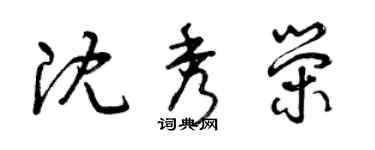 曾庆福沈秀荣草书个性签名怎么写