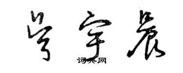 曾庆福吴宇晨草书个性签名怎么写