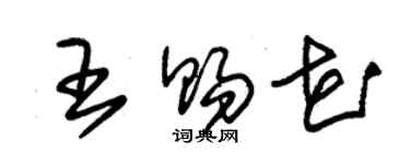 朱锡荣王赐花草书个性签名怎么写