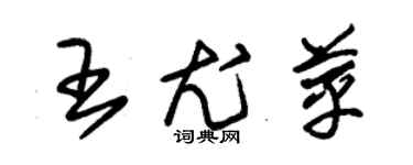 朱锡荣王尤苹草书个性签名怎么写