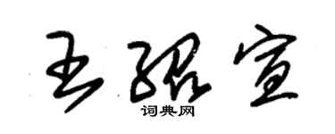 朱锡荣王绍宣草书个性签名怎么写
