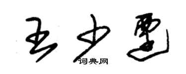 朱锡荣王少迁草书个性签名怎么写