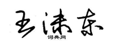 朱锡荣王沫东草书个性签名怎么写