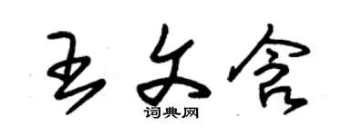 朱锡荣王文含草书个性签名怎么写