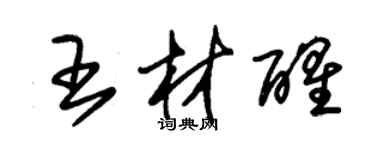 朱锡荣王材醒草书个性签名怎么写