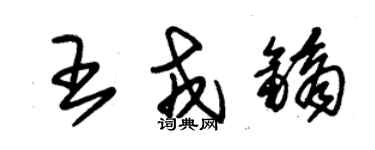 朱锡荣王戎镝草书个性签名怎么写