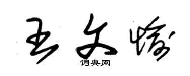 朱锡荣王文愉草书个性签名怎么写
