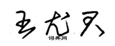 朱锡荣王尤君草书个性签名怎么写