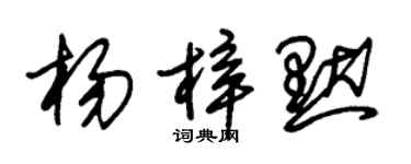 朱锡荣杨梓默草书个性签名怎么写