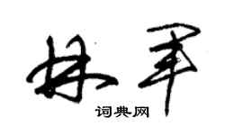 朱锡荣林军草书个性签名怎么写